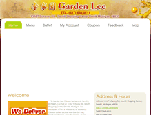 Tablet Screenshot of gardenleebuffet.com